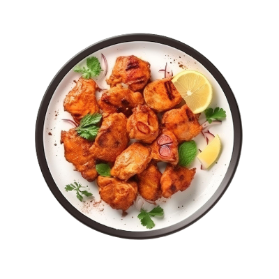 plate-food-with-black-rim-lemon-wedge-side